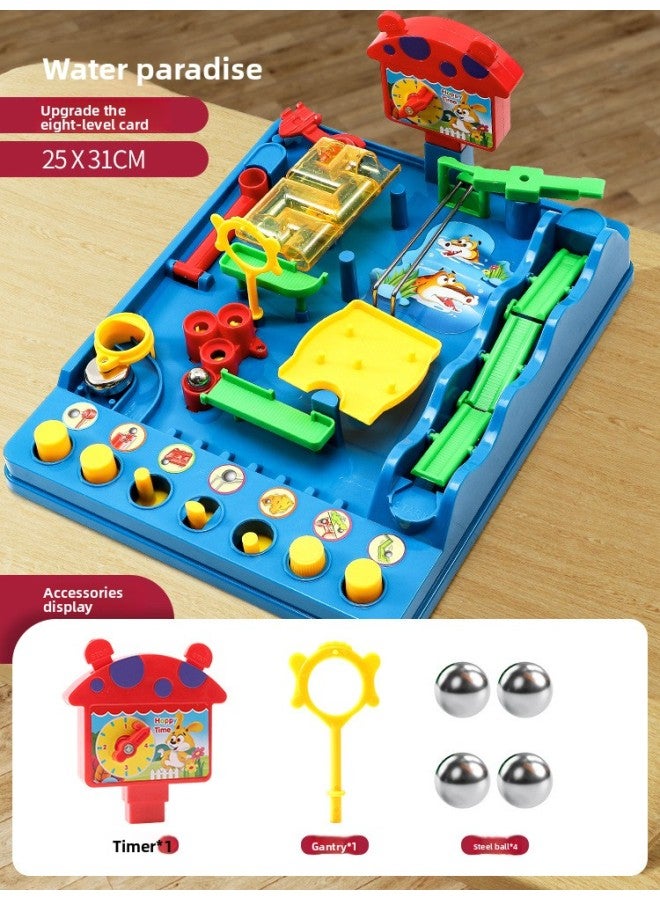 Jungle Crossing Big Adventure Ball Ball Bead Track Table Game 3-6 Years Old Boy Marbles Maze Puzzle Toy